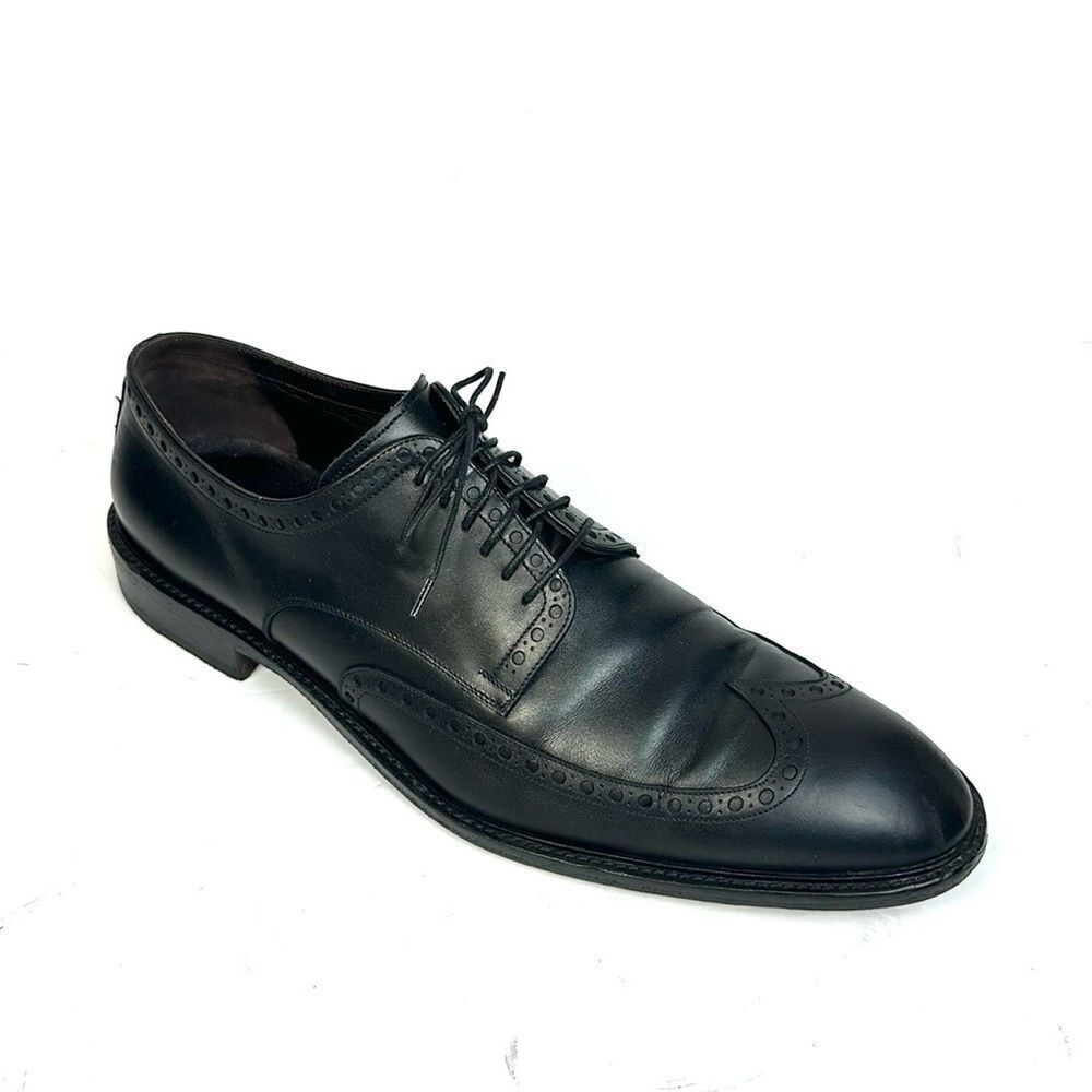 Bruno Magli "Radical" Men's Black Leather Wingtip Italy Dress Shoe Oxfords US 13